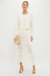 Ecru Crochet Cardigan